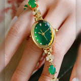 Elegant quartz wrist watch for women - Green