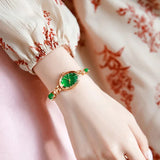 Elegant quartz wrist watch for women - Green