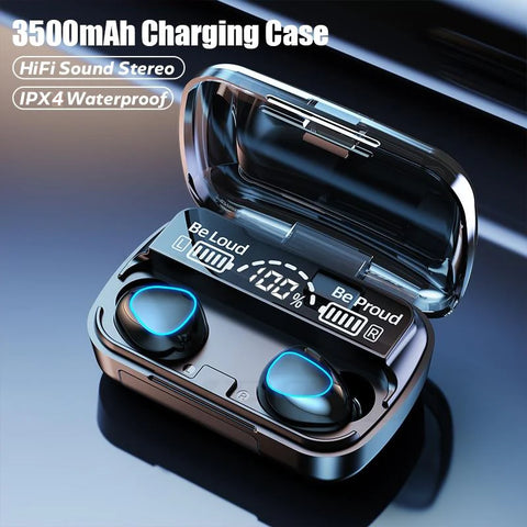 TWS BLUETOOTH 5.1 EARPHONES WATERPROOF CHARGING BOX